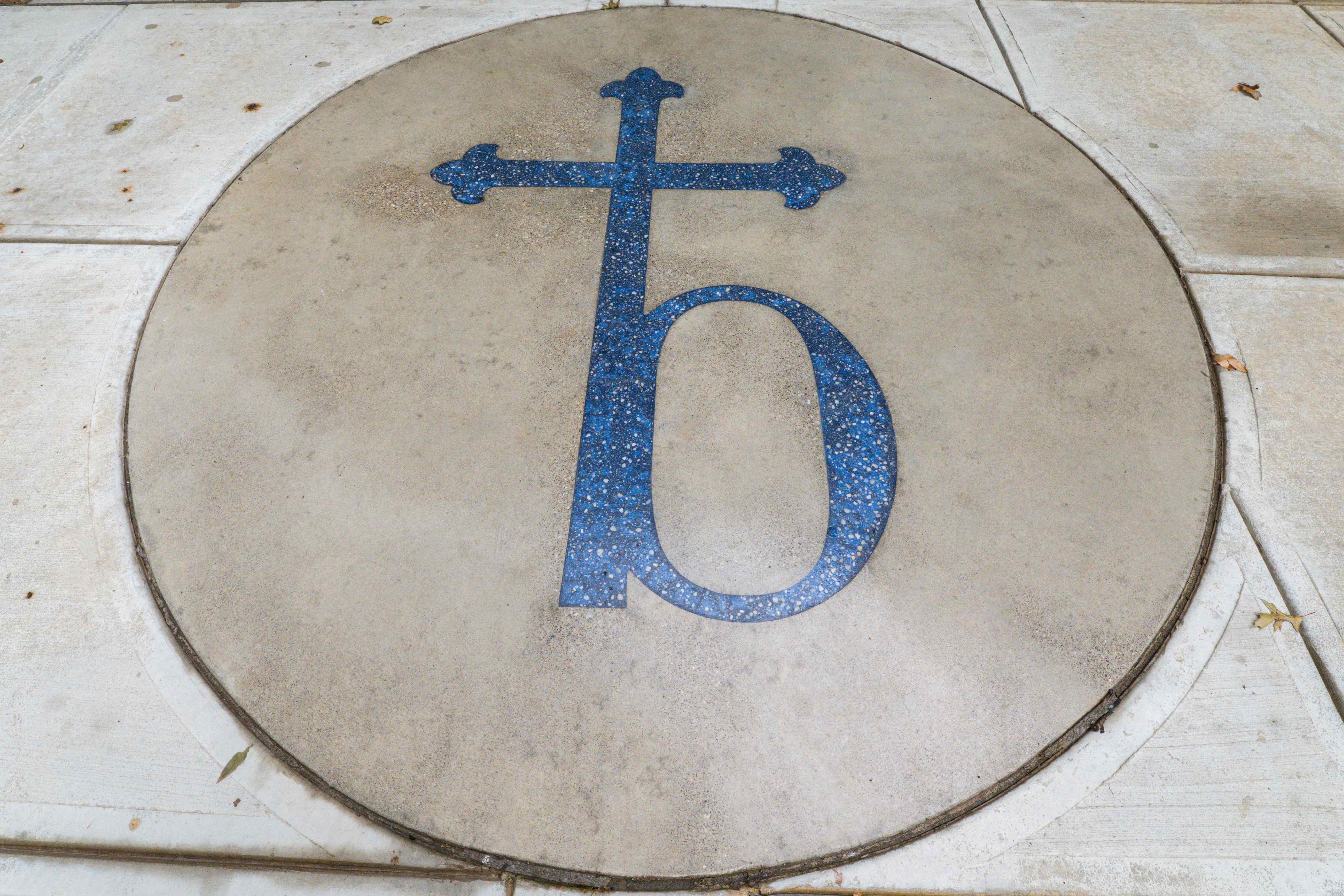 Benedictine Courtyard Stamp — completed concrete floor by Precision ProFloor