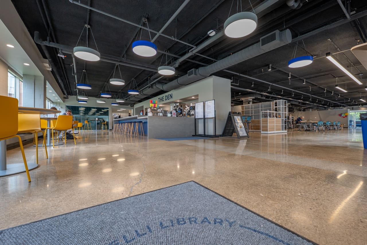 John Carroll University Library — completed concrete floor by Precision ProFloor