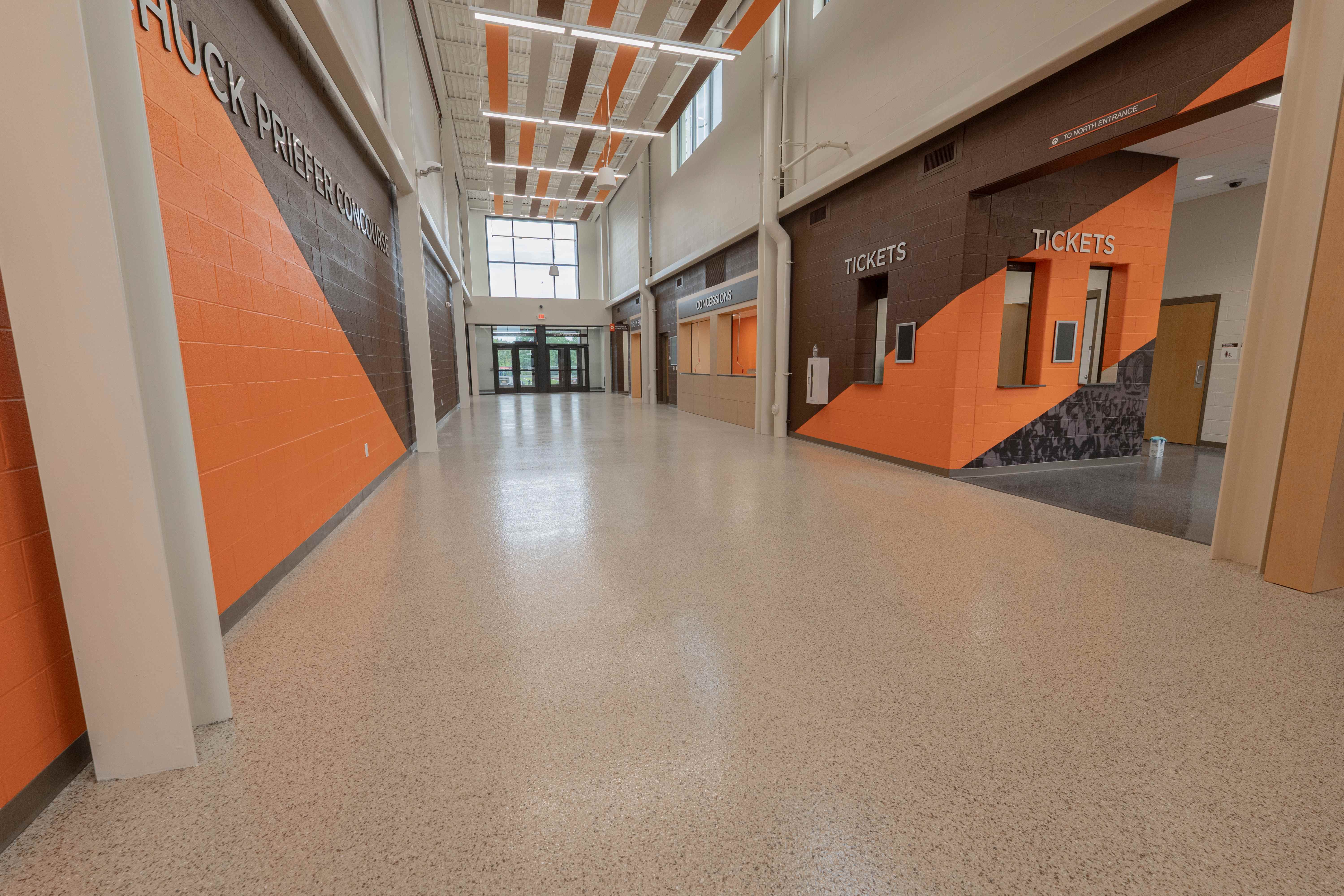 Padua High School Athletic Center — completed concrete floor by Precision ProFloor